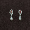 OLIO E ACETO Sterling Silver Lapis Lazuli/Red Snakeskin Jade Pearl Pendant Earrings OLIO-OA13E04-YZZH Red (OA13E05)